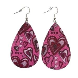 Hand Crafted Stainless Steel Valentine Teardrop Earrings